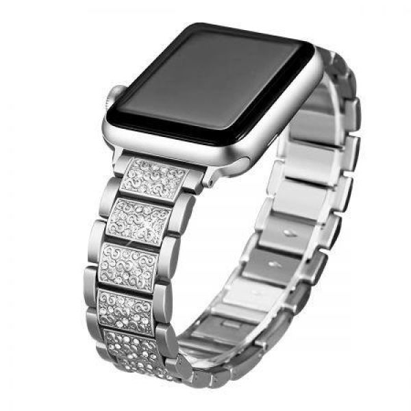 Elegant Bling Stainless Steel Apple Watch IWatch Band 38mm 40mm 42mm 44mm Compatible