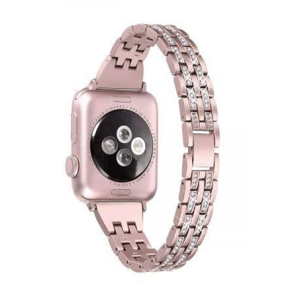 Elegant Bling Thin Stainless Steel Apple Watch IWatch Band 38mm 40mm 42mm 44mm Compatible