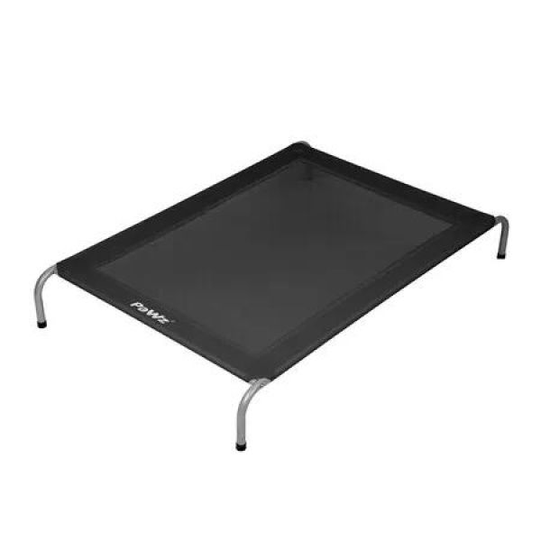 Elevated Trampoline Pet Bed Dog L Black Large