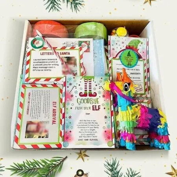 Elf Kit 24 Days of Christmas,Christmas on Shelf Kit,Fun Elf Activities Props