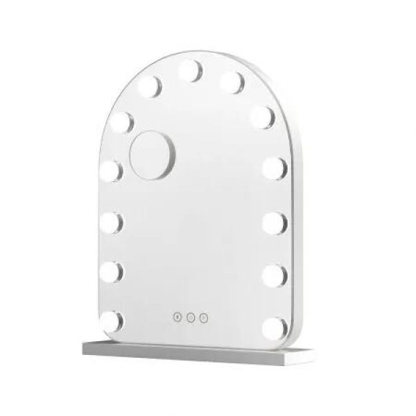 Embellir Makeup Mirror 40x50cm Dressing Vanity LED Bulb Light with 5x Magnification White Arch