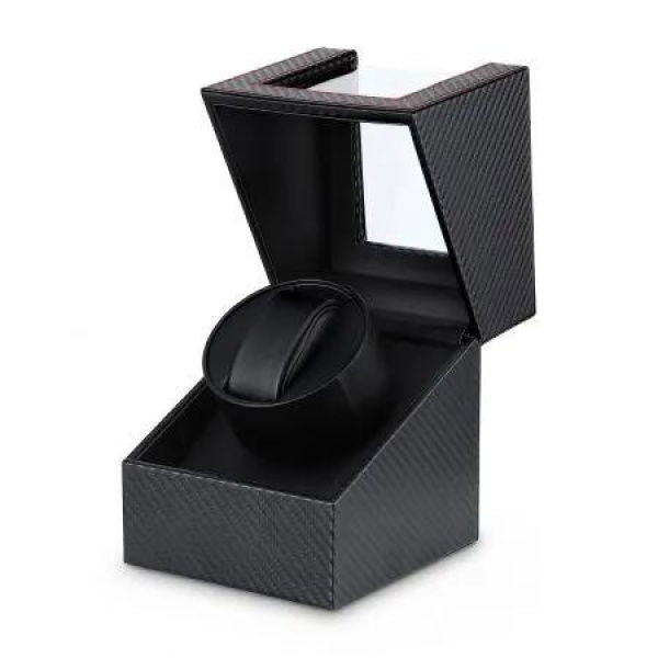 Embellir Watch Winder Box Automatic Single Quiet Carbon Fibre Black