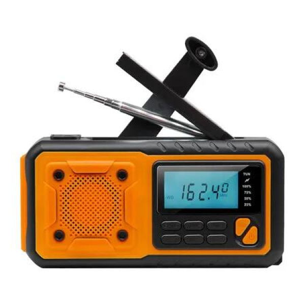Emergency Weather Radio 5000mAh with Solar Hand Crank, Men Dad Husband Cool Gadgets, NOAA AM FM Portable Battery Power Weather Alert Radio