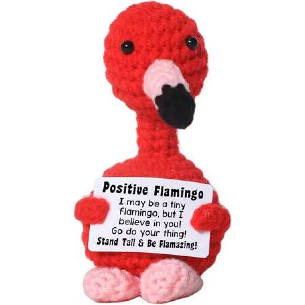 Emotional Support Crochet Dolls Handmade Positive Crochet Animals Gifts Emotional Support Plush for Anxiety & Stress Relief Desk Decor