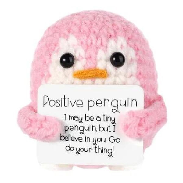 Emotional Support Crochet Dolls Handmade Positive Crochet Animals Gifts Emotional Support Plush for Anxiety & Stress Relief Desk Decor