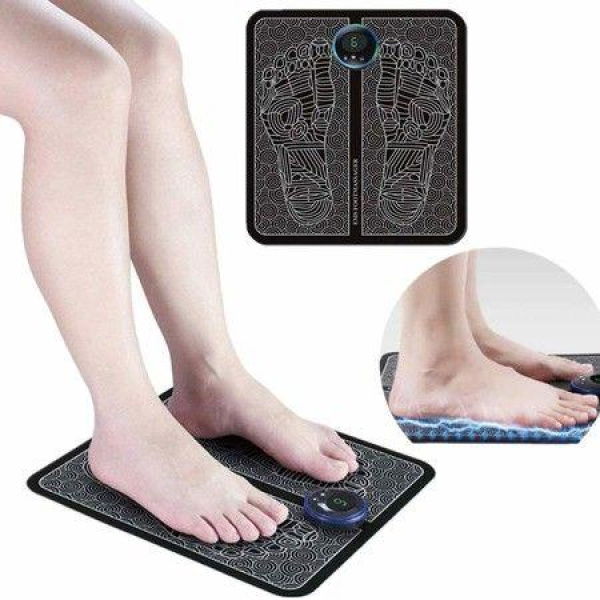 EMS Leg Reshaping Foot Massager Portable USB Rechargeable Massage Foot Mat 6 Modes 9 Lntensity Leg Stimulator Mat For Pain Relief Blood Circulation And Relax Stiffness Muscles