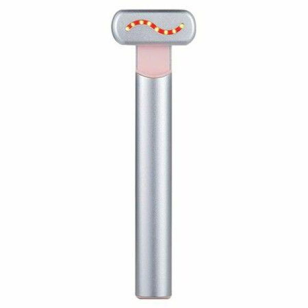 EMS SkinCare Beauty Instrument Rotating Hot Compress Heating Vibration Therapy Wand Silver