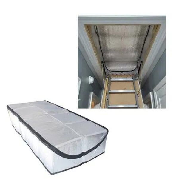 Energy-Saving Attic Stairway Insulation Cover: Insulate Attic Stairs, Save Energy & Keep Heat In (25' x 54' x 11')