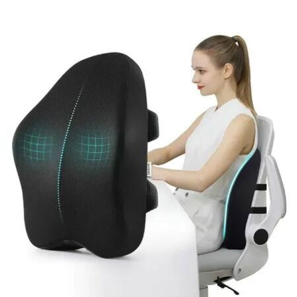 Ergonomic Lumbar Support Cushion,Memory Foam Back Support for Car Seat Office Chair Gaming Chair