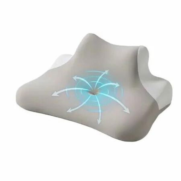 Ergonomic Memory Foam Sleep Pillow, Neck Pillows for Pressure Relief Contour Memory Foam Pillows Suitable for Side and Back Sleepers Gray