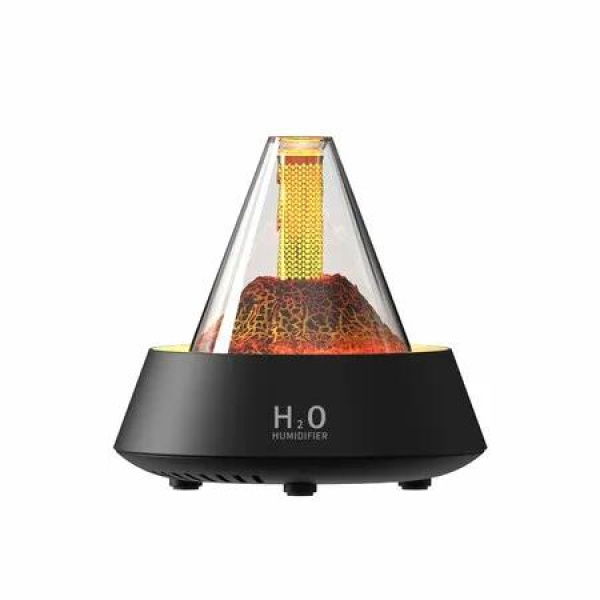 Essential Oil Diffuser,Volcanic Lava Humidifiers For Bedroom,80Ml,With 7 Colors Light,Usb Powered,Quiet Operation,Auto Shut-Off Color Black