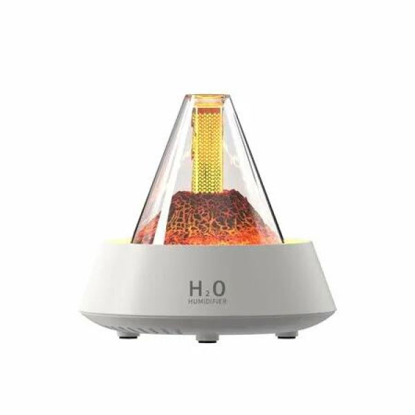 Essential Oil Diffuser,Volcanic Lava Humidifiers For Bedroom,80Ml,With 7 Colors Light,Usb Powered,Quiet Operation,Auto Shut-Off Color White