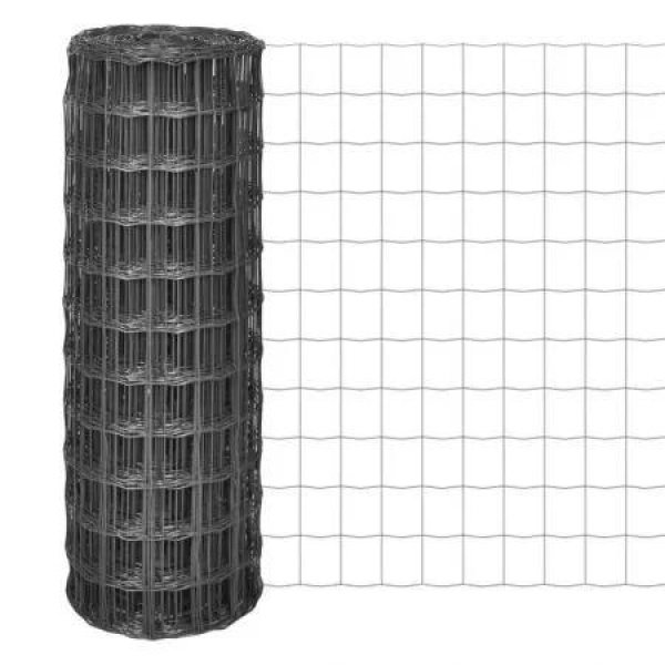Euro Fence 10x1 m with 100x100 mm Mesh Steel Grey