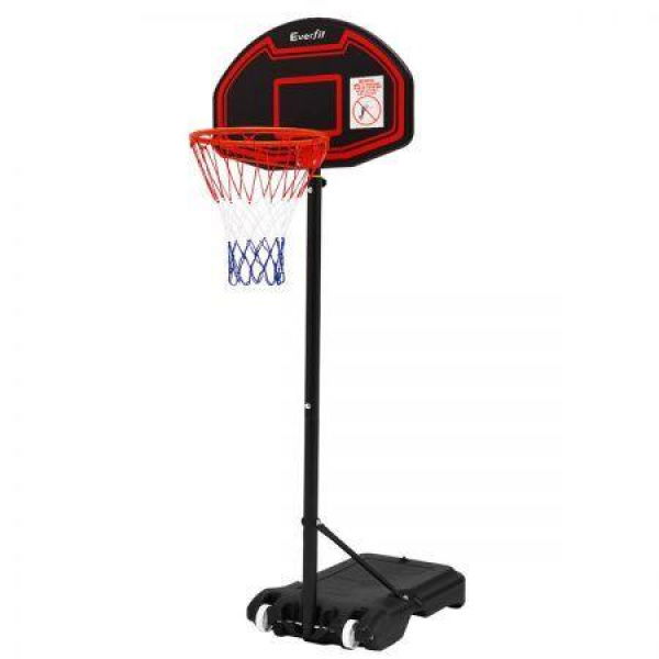 Everfit 2.1M Basketball Hoop Stand System Adjustable Portable Pro Kids Black