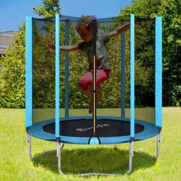 Everfit Trampoline 6FT Kids Trampolines Safety Net Pad Round Blue