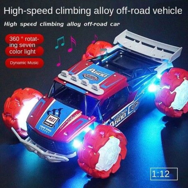 Explosion Wheel RC Car Radio Gesture Induction Music Light Twist High Speed Stunt Dual RC Off Road Drift Vehicle