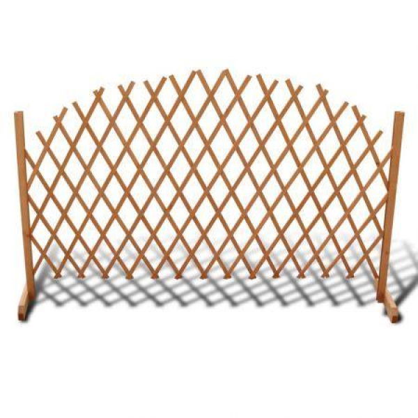 Extendable Wood Trellis Fence 180 X 100 Cm