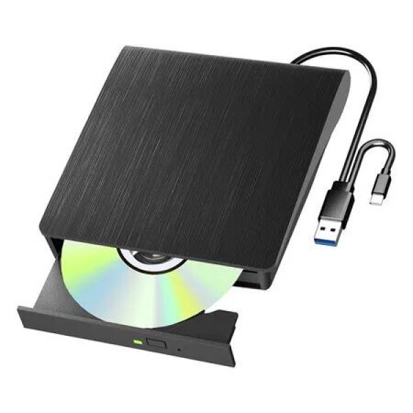 External Blu Ray Drive, Support 50G Disc Read/Write Bluray Drives, Portable 3D Blu Ray Burner with USB 3.0 and Type-C, Cd Player