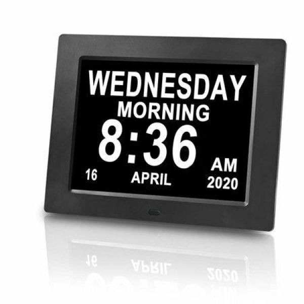 Extra Large Display Digital Calendar Clock USB MUSIC VEDIO PIC Player Great Gifts For Seniors Elderly