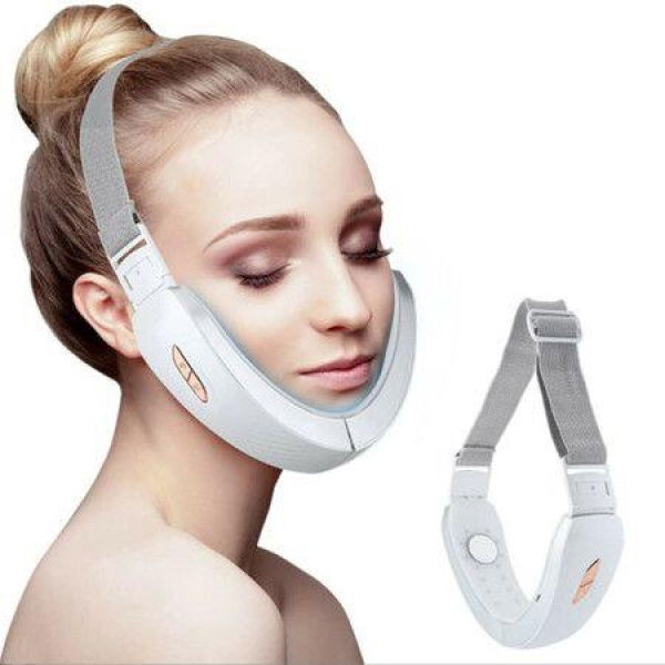 Face Slimming Instrument Remote Control Micro Current Lifting And Firming V-face Beauty Device-White