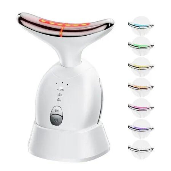 Facial and Neck Massager, Skin Lifting Beauty Device, 7 in 1 LED Facial Sculptor Tool for Women's Daily Skincare