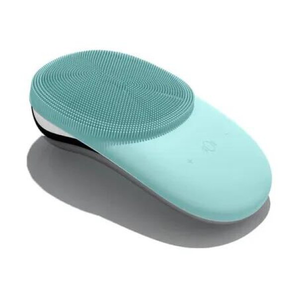 Facial Cleansing Brush, Sonic Waterproof Cleansing Brush(8 Adjustable Speeds) Effectively Cleans and Exfoliates, Soft Silicone Heated Massage Helps Open pores&Import Essence, Relieve Fatigu (Green)