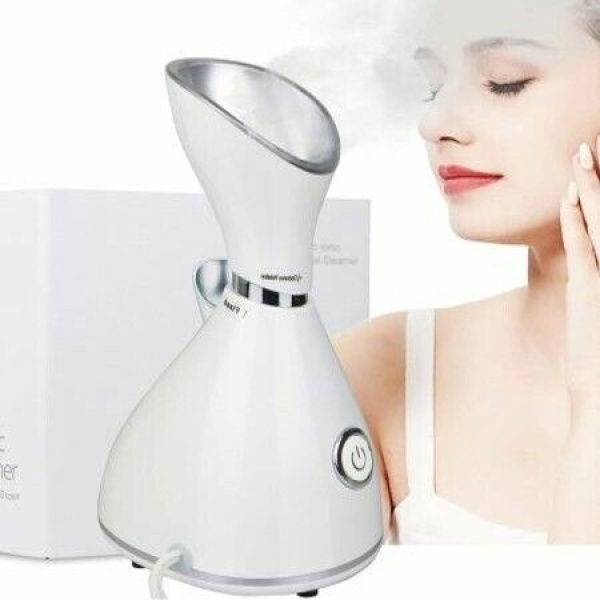 Facial Steamer - LONOVE Face Steamer For Facial Deep Cleaning Home Facial Spa Warm Mist Humidifier Atomizer Sauna Sinuses Unclogs Pores With Blackhead Stainless Steel Kit And Hair Band