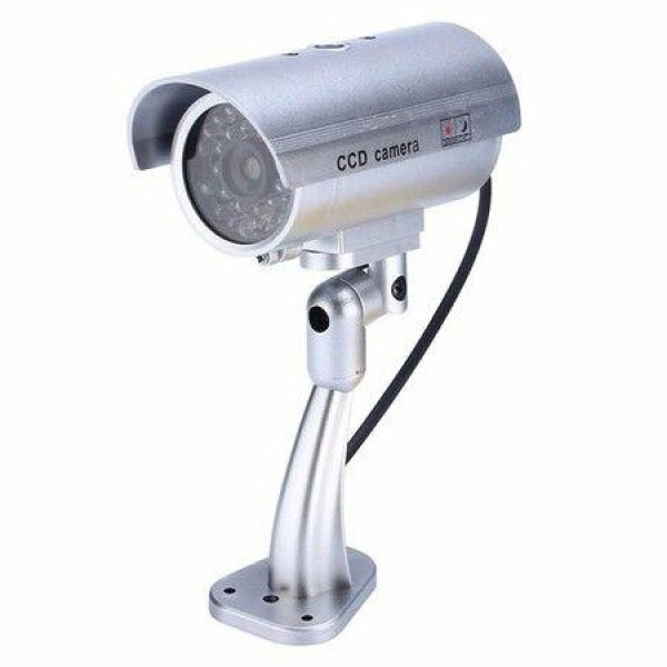 Fake Surveillance Camera With Flash LED Dummy Bullet Simulated CCTV Camera Indoor Outdoor Use. Good For Home/Office/Shop/Garage.