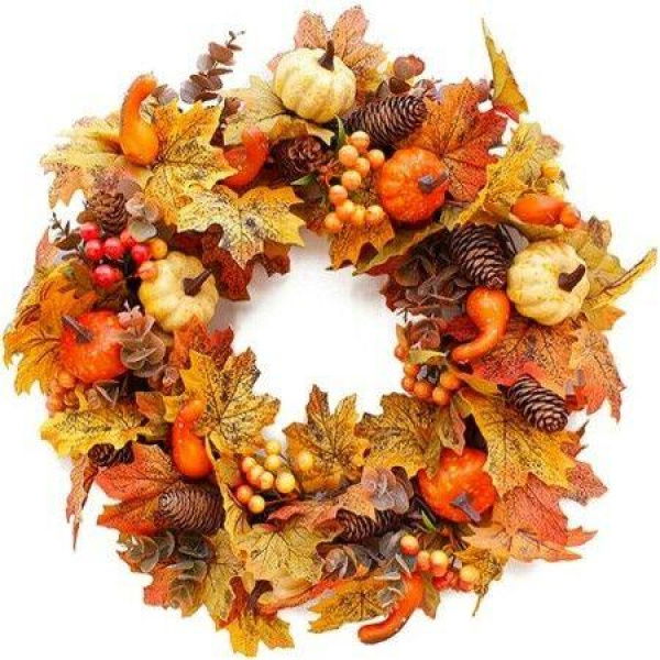 Fall Wreath For Front Door 19.5