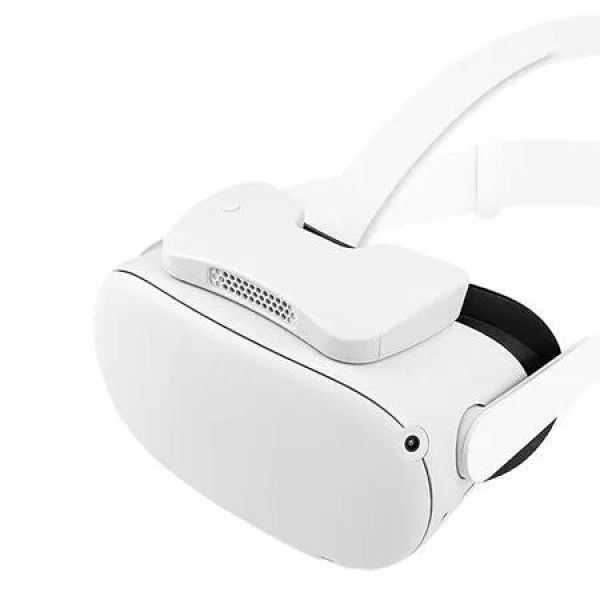 Fan Face Cover for VR Compatible with Quest 2, 10H Max Cooling Time,Rechargeable 600mAh Battery, Relieve Lens Fogging,Sweat Proof Material