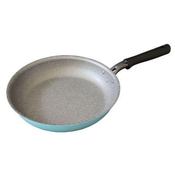 Fanjini Stone Frypan Frying Pan 28cm Non-Stick Induction Ceramic Round Pure SKY Blue