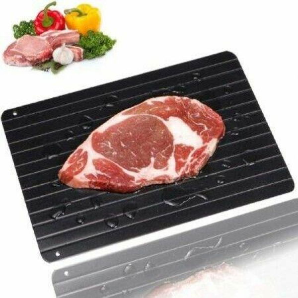 Fast Defrosting Tray For Natural Thawing Frozen Meat Rapid Thawing Plate & Board For Frozen Meat & Food Defrosting Mat To Thaw Meat Quickly Eco-Friendly With No Electricity.