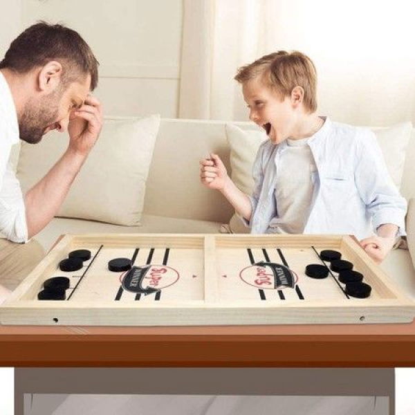 Fast Sling Puck Game Table Desktop Battle Ice Hockey Game Board Games Tabletop Slingshot Games Toys