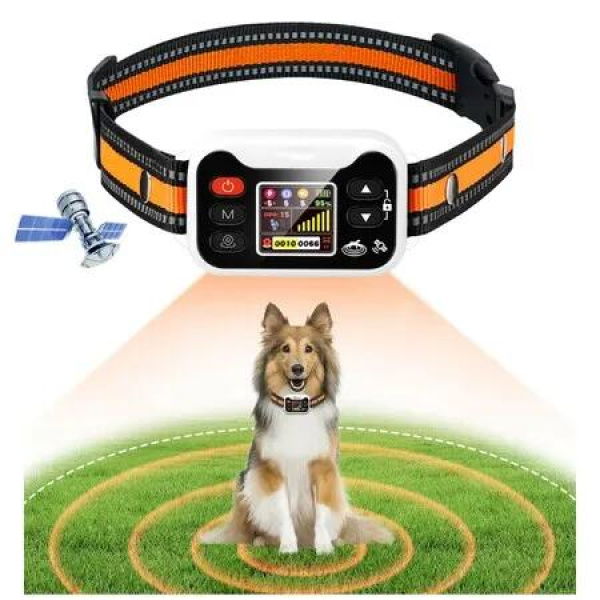 Fence for Dogs Collar with 3 Correction Mode,Electric Collar Fence System with Open Outdoor,Range 25-6560 FT(Orange White)