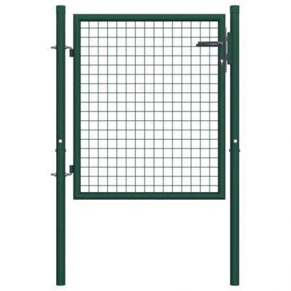 Fence Gate Steel 100x75 Cm Green