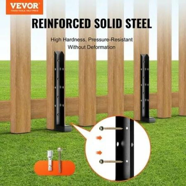 Fence Post Anchor Repair Kit 4 Pack 2 x2 Inches Support Stakes Steel