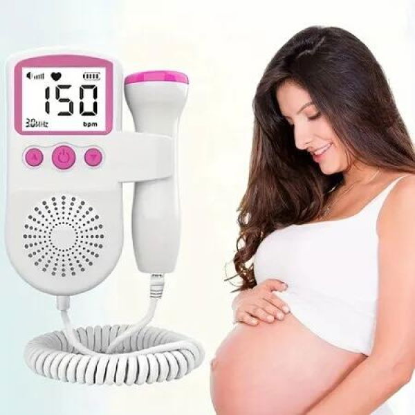 Fetal HeartRate Monitor/Ultrasonic Portable Pocket Heartbeat Detector Perfect for peace of mind during pregnancy(pink)