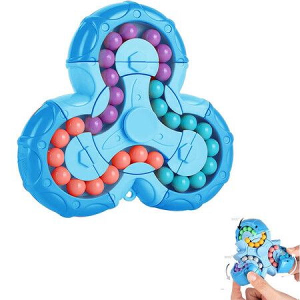 Fidget Spinner 2 In 1 Magic Bean Spinning Puzzle Toy Special Shaped Magic Ball Game Gift For 3 Year Old Boys Girls Teens Adults