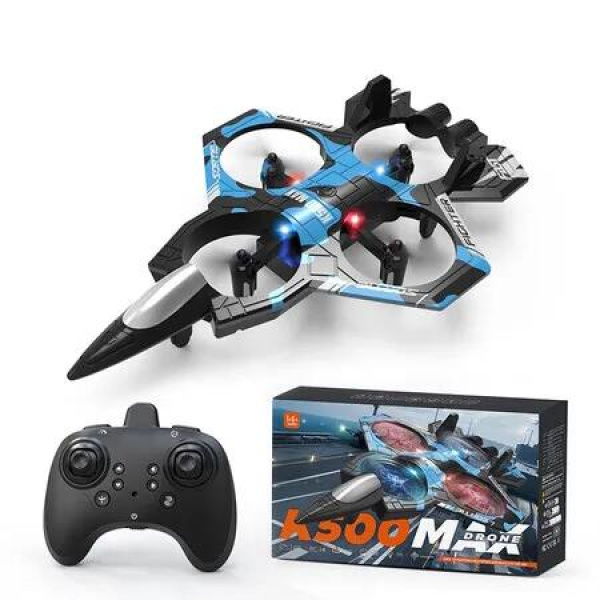Fighter Jet 3D Flips Gravity Altitude Hold One Key Throw To Fly Remote Control Quadcopter Dual Battery Christmas Birthday Gift COL Camouflage Blue