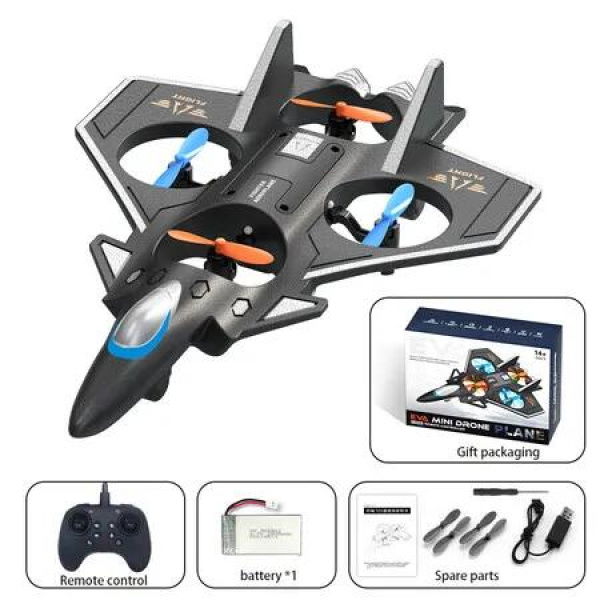 Fighter Jet 3D Flips Gravity Altitude Hold One Key Throw To Fly Remote Control Quadcopter EVA Foam Plane Dual Battery Christmas Birthday Gift