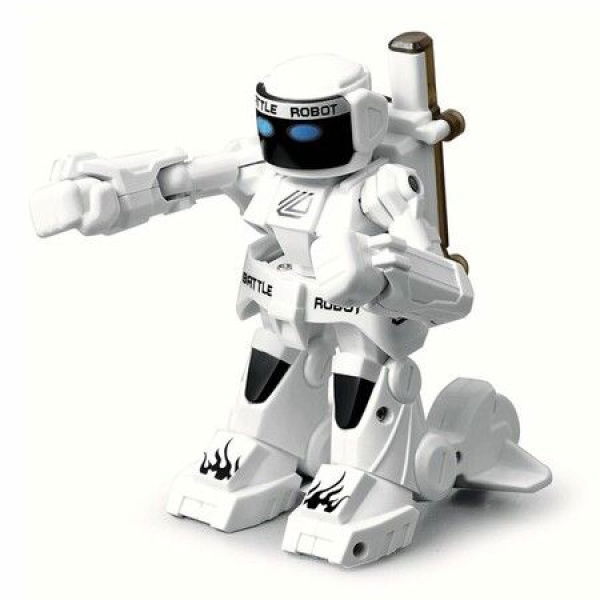 Fighting Robots RC Battle Boxing Robot Toys Remote Control 2.4G Humanoid Fighting Robot For Boys Kids Birthday White.