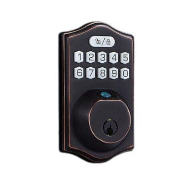 Fingerprint Door Lock Keyless Entry Electronic Keypad Deadbolt Front Door Lock Set With Auto Lock And 1 Touch Locking Oil Rubbed Bronze