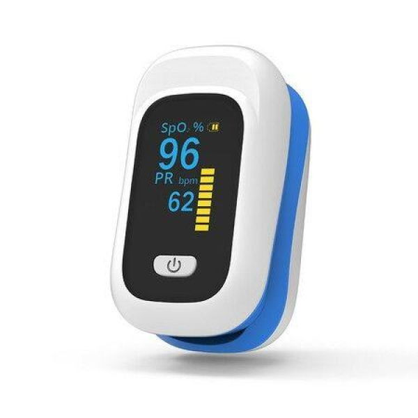 Fingertip Pulse Oximeter Blood Oxygen Saturation And Pulse Rate Monitor Color: Blue.