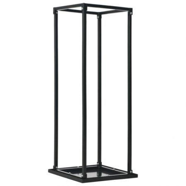 Firewood Rack With Base Black 37x37x113 Cm Steel