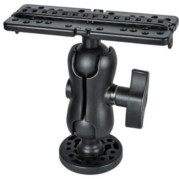 Fish Finder Mount Base,Universal 360 Degrees Rotation Ball-Mount Fish Finder Bracket,Nylon Stainless Steel Electronic Fish Finder Holder