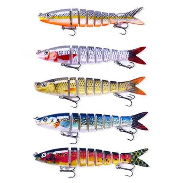 Fishing Lures for Freshwater and Saltwater, 5 Pcs Lifelike Swimbait for Bass Trout Crappie, Slow Sinking Bass Fishing Lure, Amazing Fishing Gifts for Men, Must Have for Family Fishing Gear