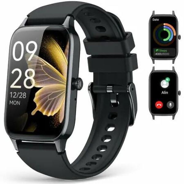 Fitness Tracker for Women Men,Activity Smart Watch Compatible with Android iPhone,Step Counter,Sleep Monitor,Calorie Counter,IP68 Waterproof