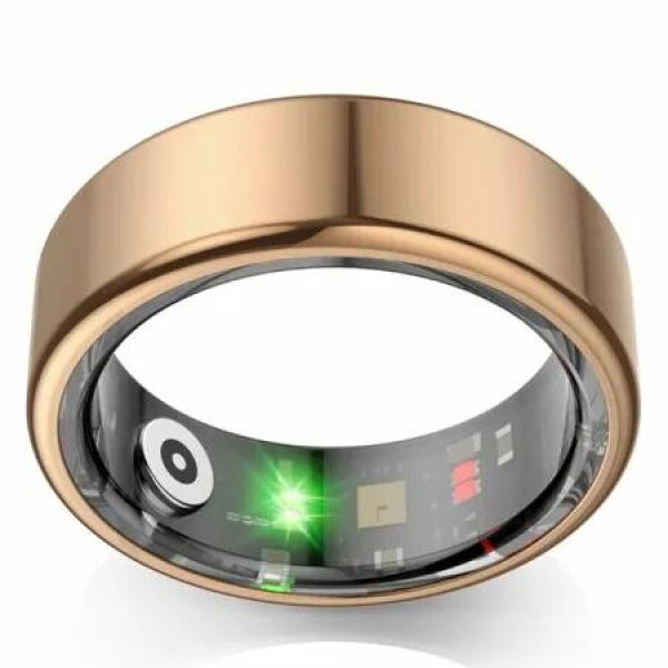 Fitness Tracker Ring Smart Multi Modes Heart Rate Pedometer Sleep Monitoring Waterproof Bluetooth Gold US 11