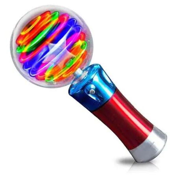 Flashing LED Magic Ball Toy Wand for Kids - Exciting Rotating Light Show with Batteries Included - Perfect Fun Gift