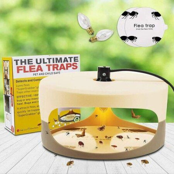 Flea Trap Sticky Dome Bed Bug Trap With 2 Glue Discs Indoor Pest Control Trapper Natural Insect Killer Pad Safe For Kids/Pets.